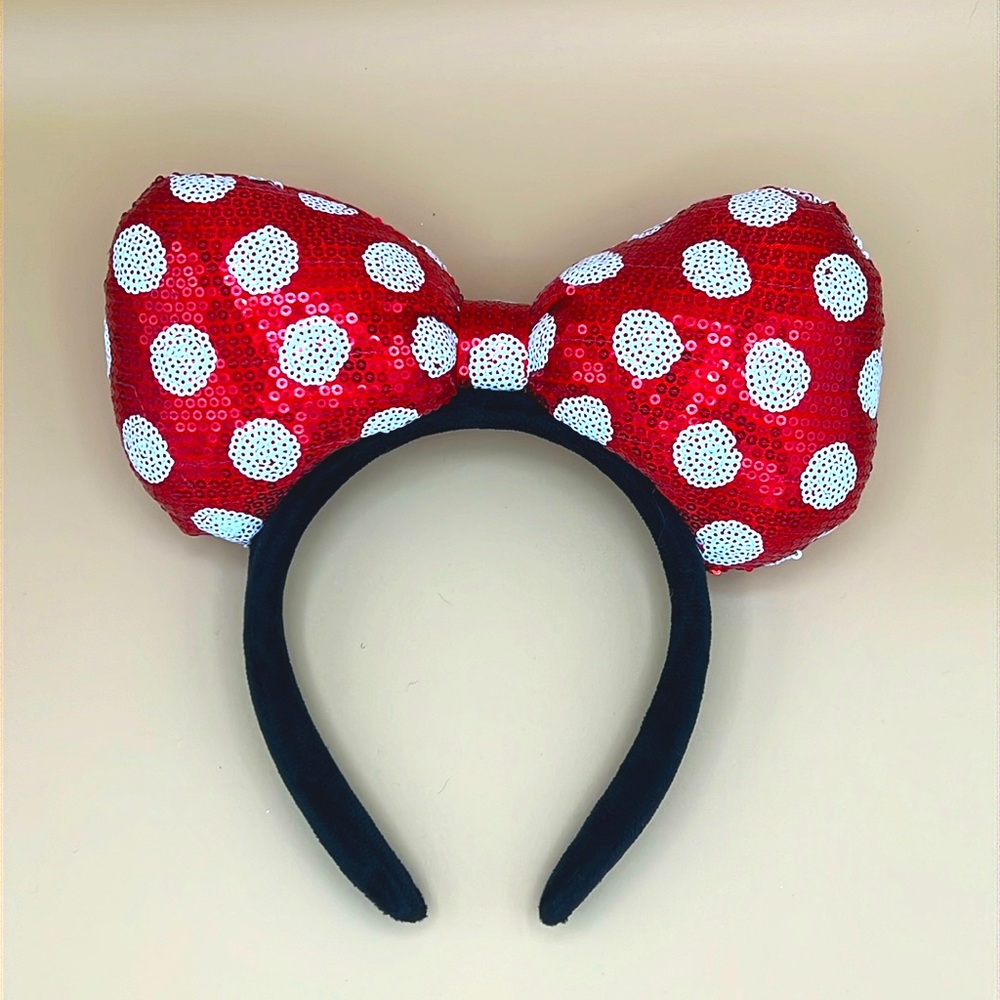 SET OF 2 Minnie Mouse bow headband